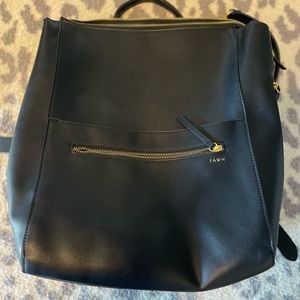 Fawn design black diaper bag